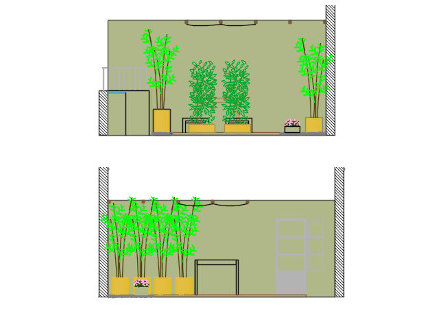 Plant elevation detail dwg file