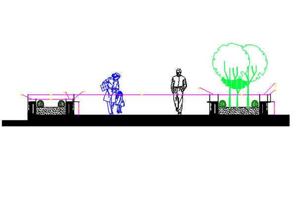 Plant elevation detail dwg file
