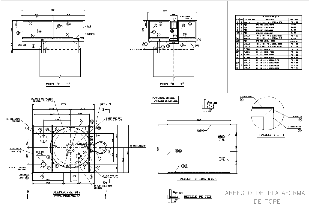 Plat for mofstop plan detail dwg file