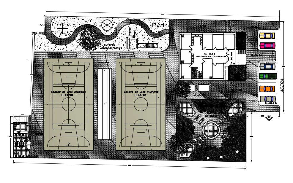 Playground Layout Plan In DWG File