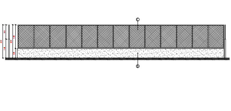 Plinth road level detail dwg file