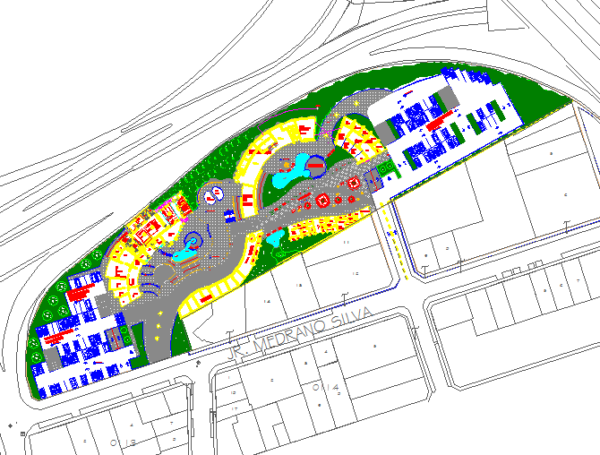 Plot layout plan detail dwg file
