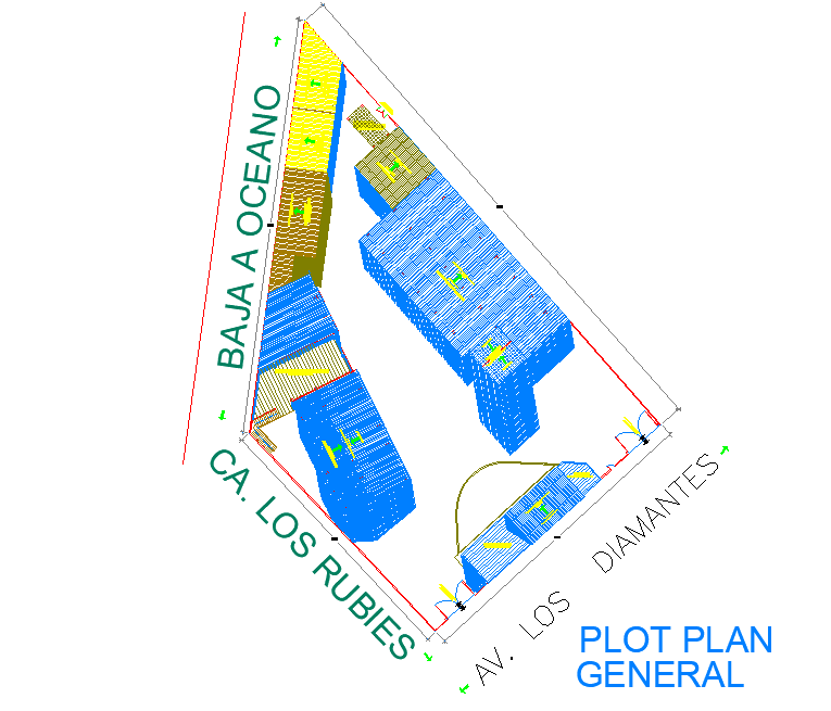 Plot plan general detail dwg file
