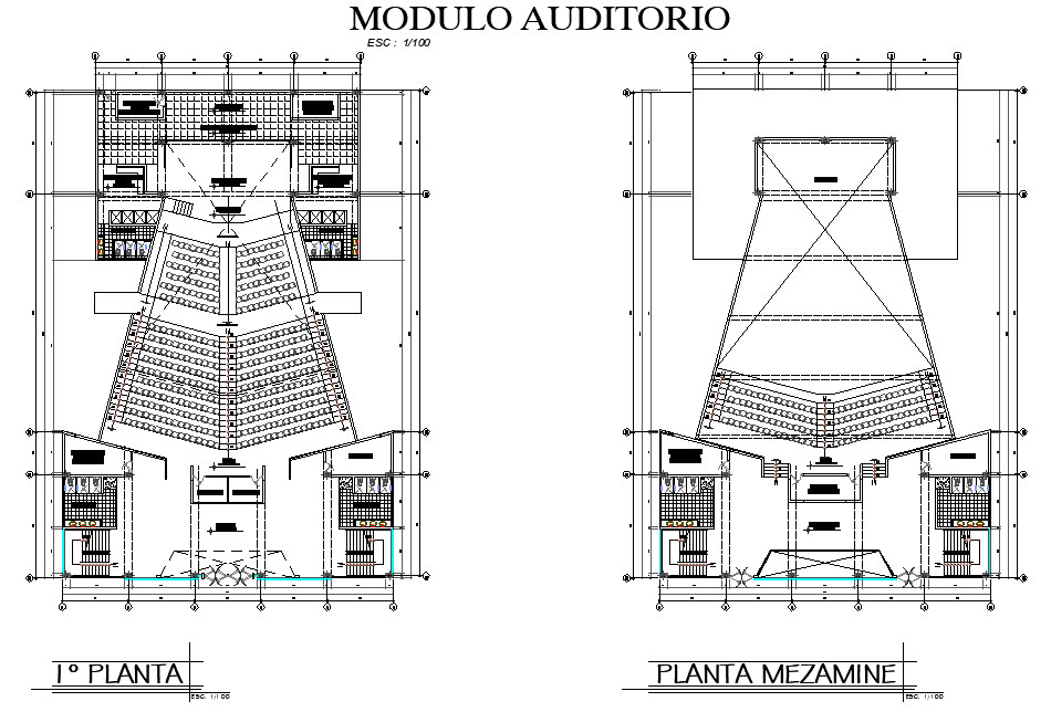 Plot planing civic center plan autocad file