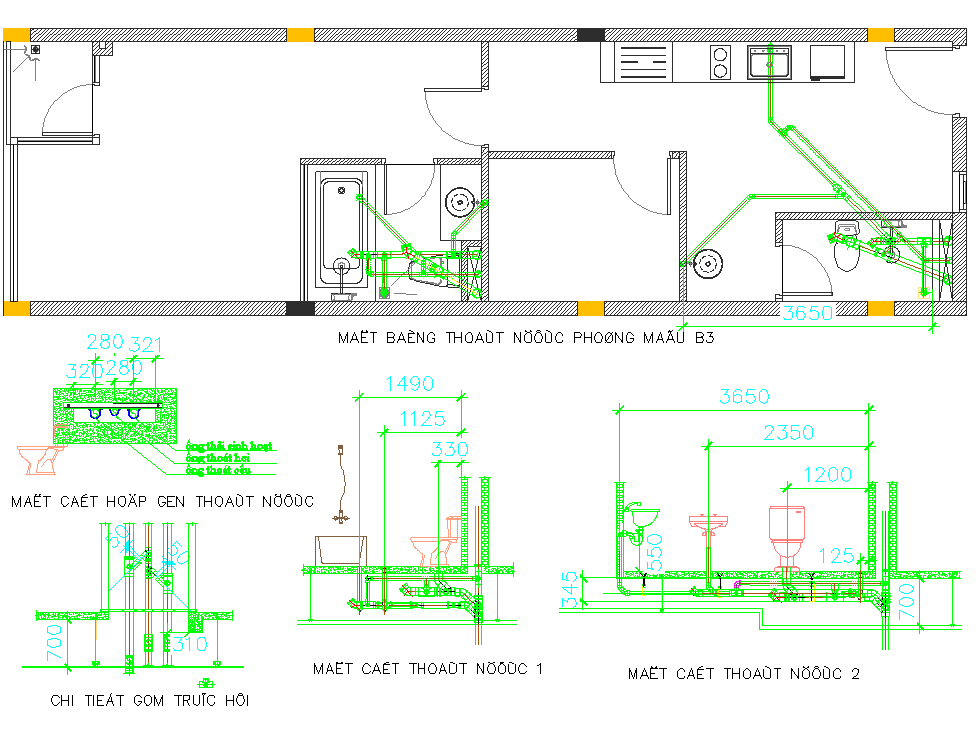 Plumbing Detail of House 