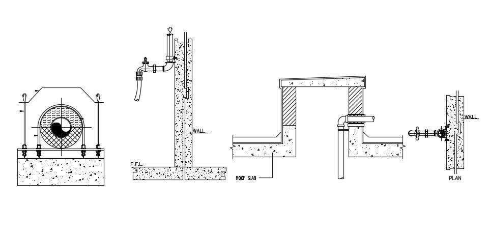 Plumbing Pipe Units Design 2d CAD Block Free Download 