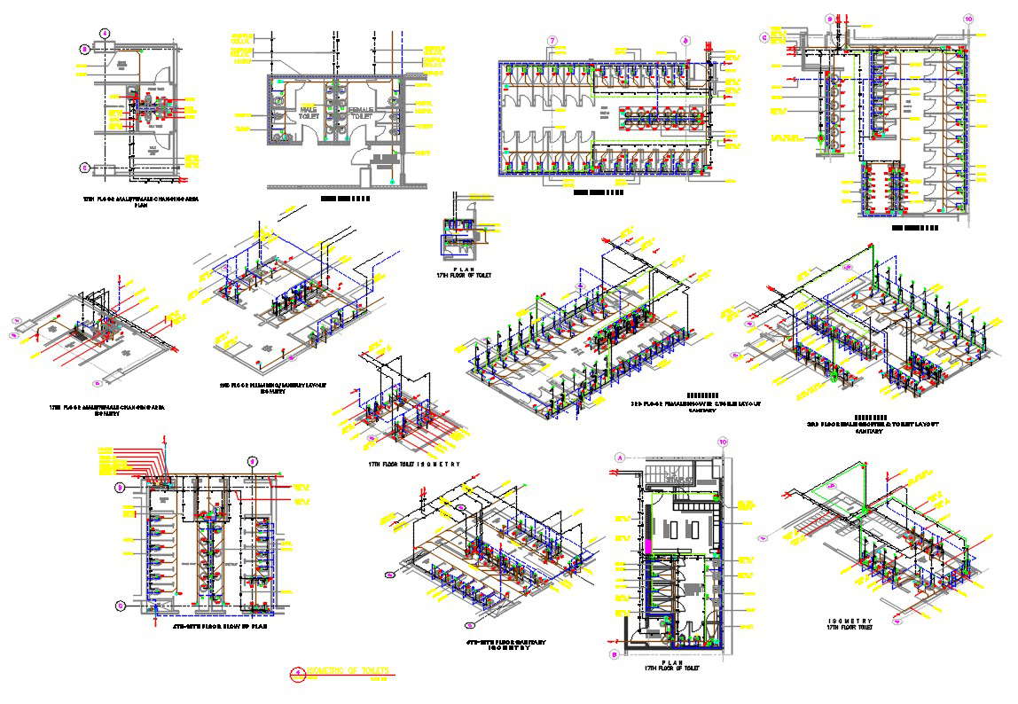 Plumbing Roughing CAD Drawing