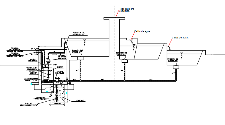Plumbing line detail dwg file