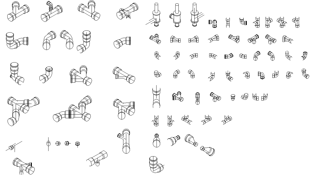 Plumbing s-trap elevation detail dwg file