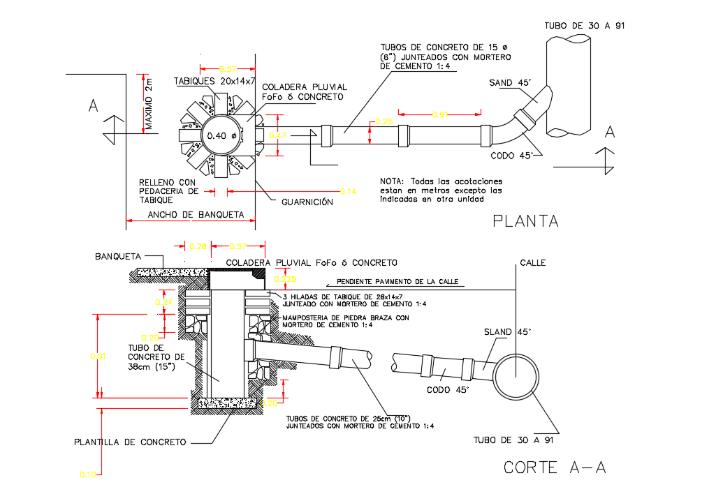 Pluvial Drainage dwg file