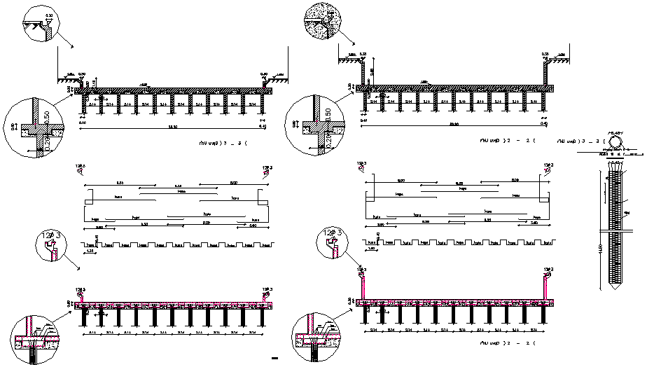 Pool civil work detail dwg file