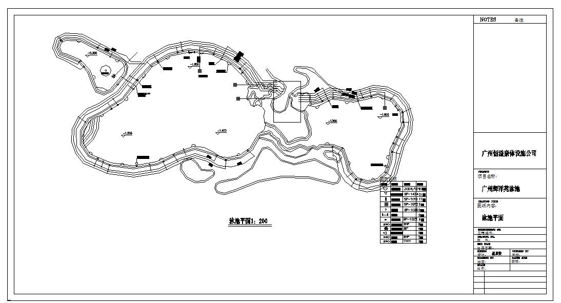 Pool level lay-out detail