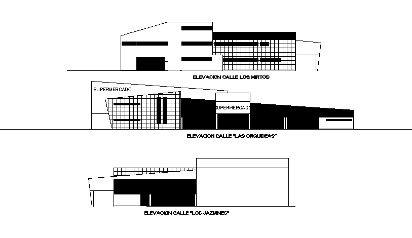 Posh building design dwg file