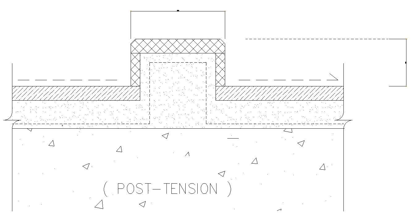 Post tension slab details in AutoCAD, dwg file.