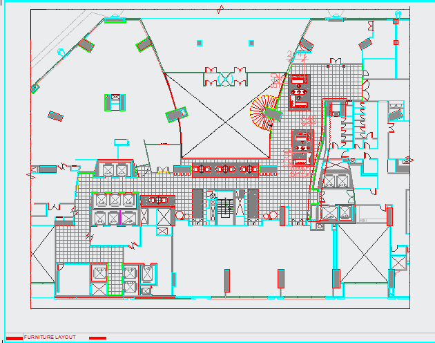 Pre function area furniture layout 