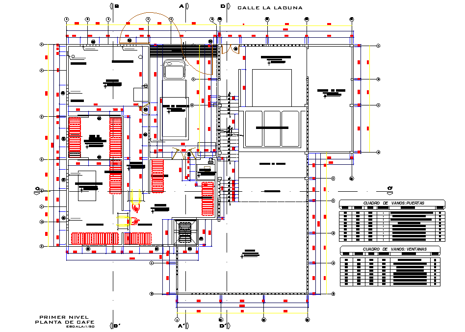 Primary level office plan detail