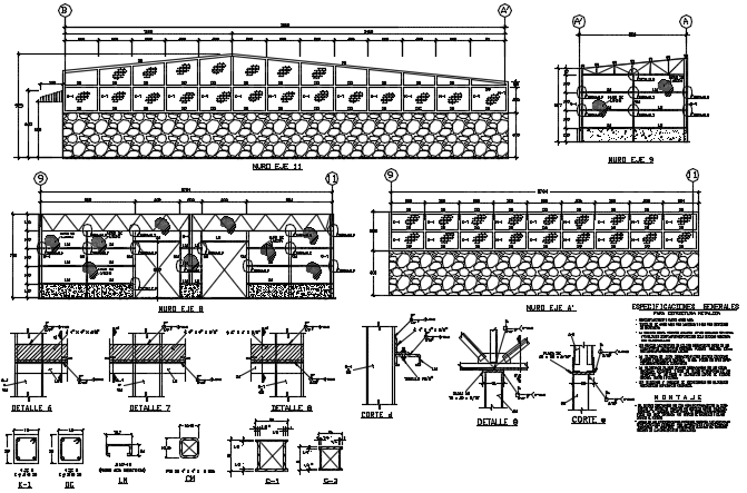 Production hall detail dwg file