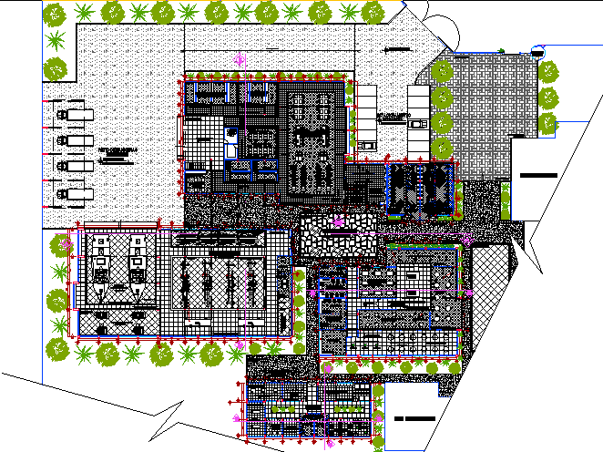 Production resource center hydro biological plan detail dwg file