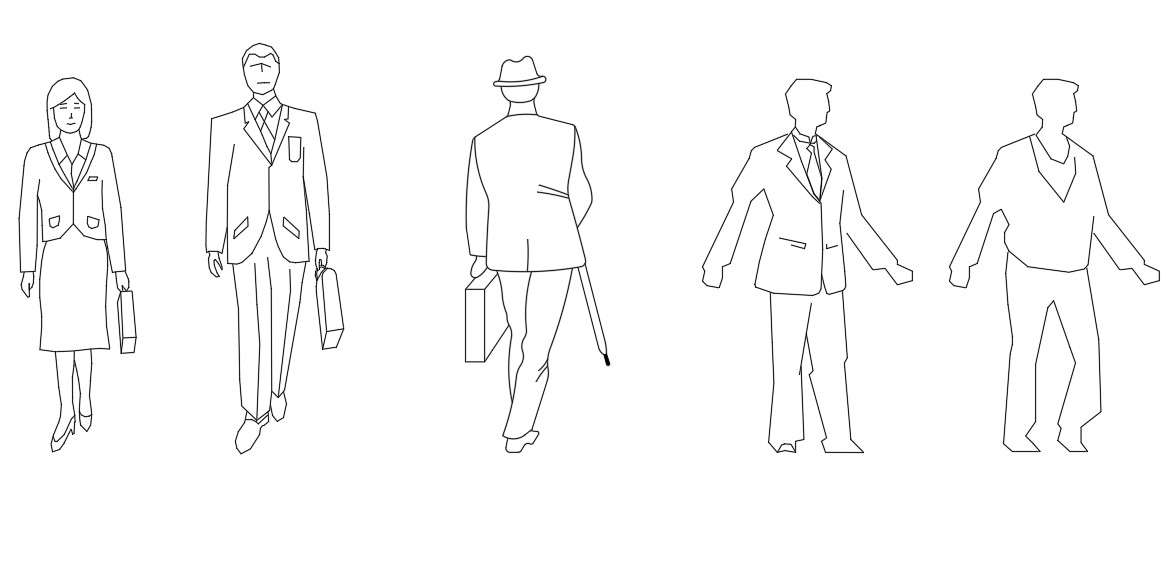 Professional People Free CAD Blocks Drawing DWG File