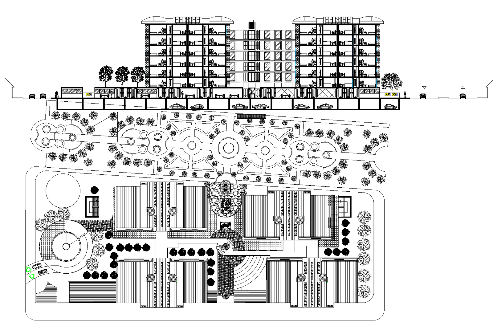 Project multi-family housing high-density plan detail dwg.