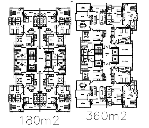 Project multi family planning detail dwg file