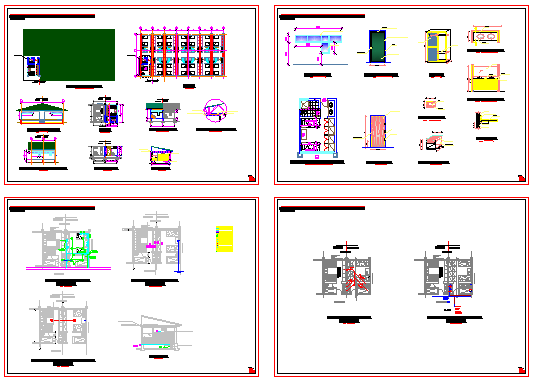 Project of bedrooms camp design drawing