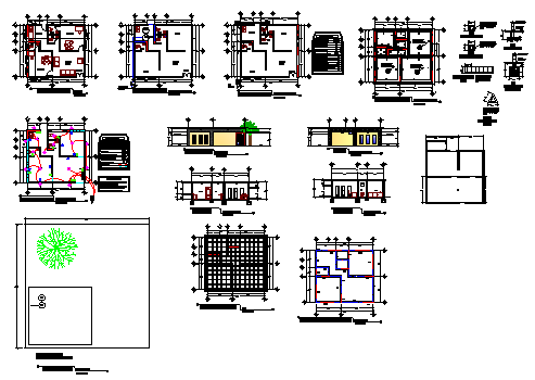 Project of offices design drawing