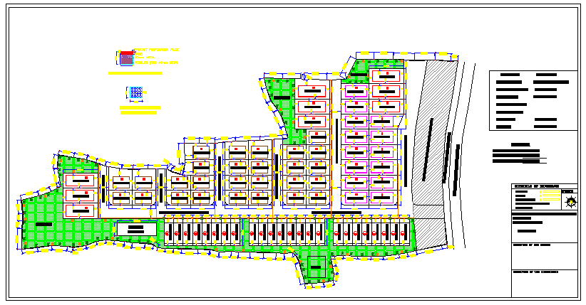 Proposed housing layout with survey number plot design