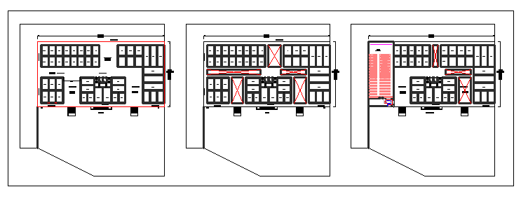 Proposed layout plan of school design drawing