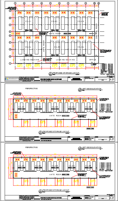 Proposed Storage Layout DWG for Warehouse | CadBull