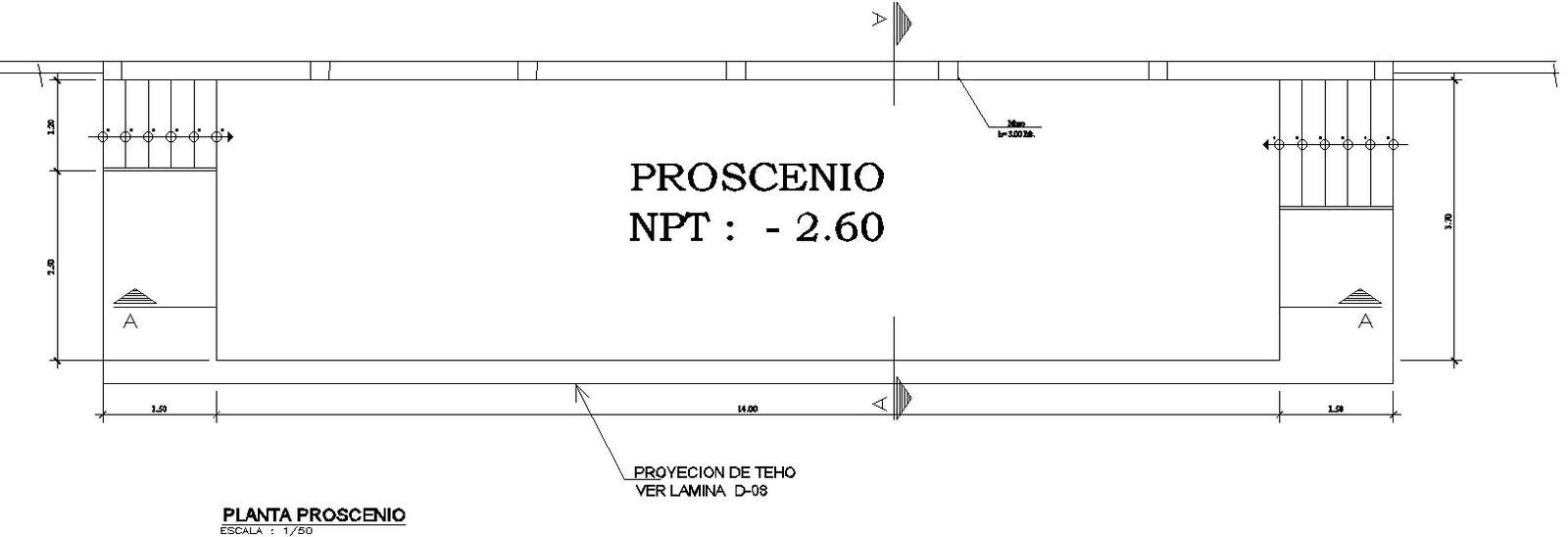 Proscenio plan design with detail AutoCAD drawing, DWG file, CAD file