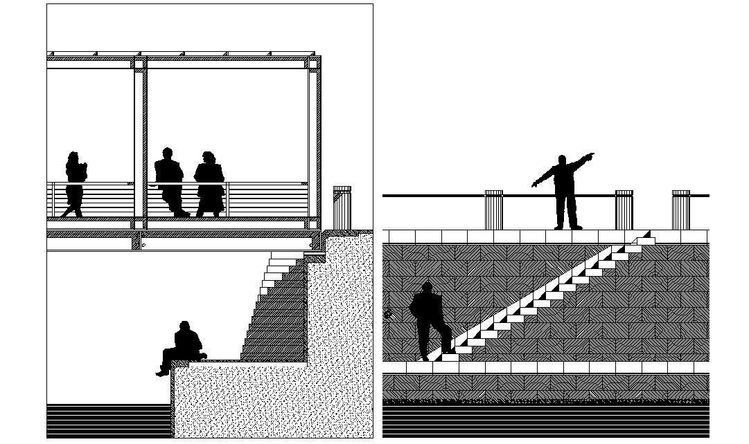Public Seating Areas AutoCAD File Free 