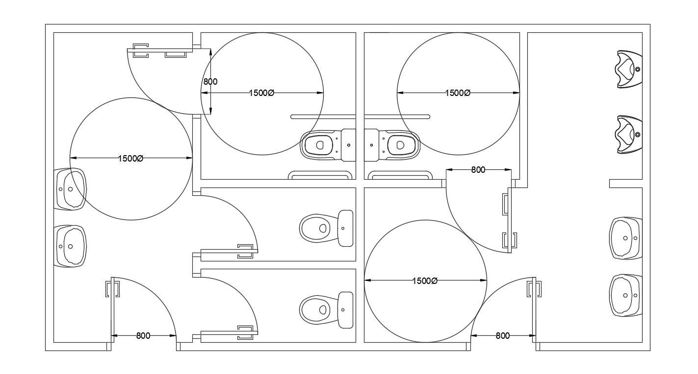 Public Toilet Layout Plan