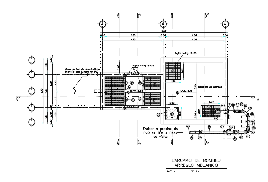 Pumping Mechanical Housing CAD Drawing Download DWG File
