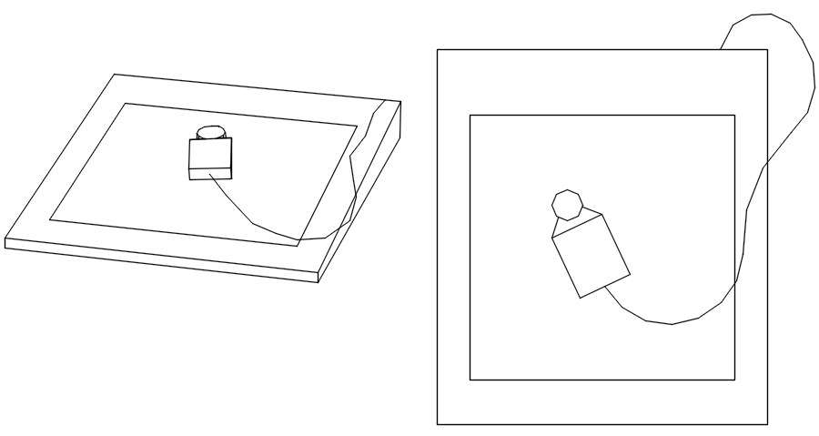 Pushpin controller 2d cad blocks in AutoCAD, dwg file. 