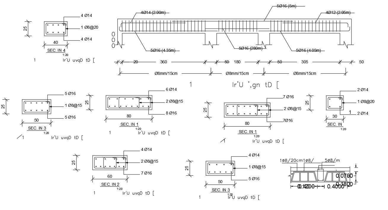 RCC Column And Plinth Beam Structure Drawing