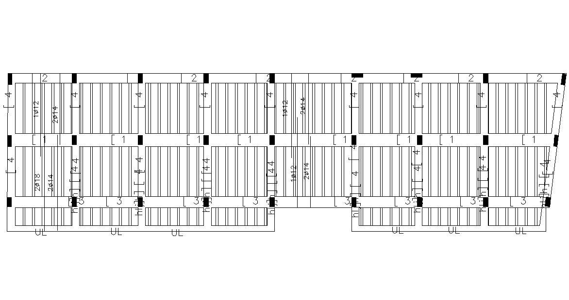 RCC Slab Curtailment Bars Drawing DWG File