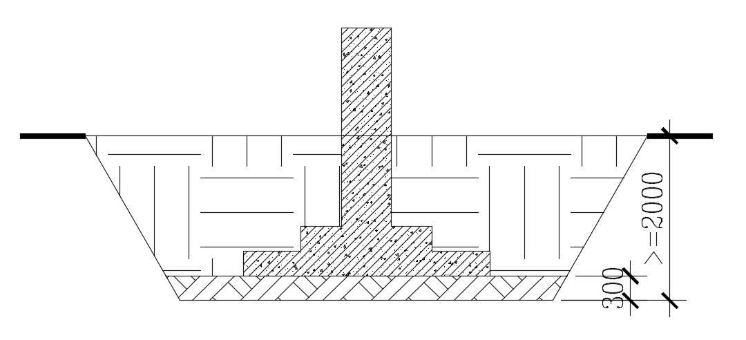 RCC Step Footing Design AutoCAD Drawing Free Download 