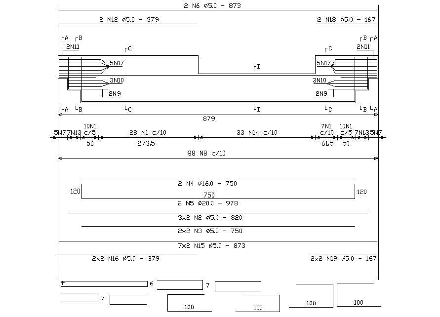 RCC construction details AutoCAD drawing 