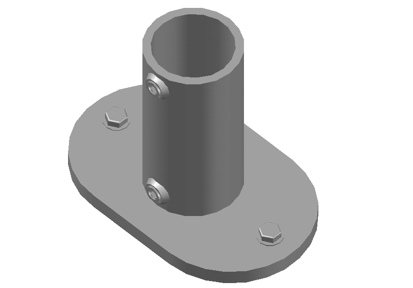 Railing flange fixture 