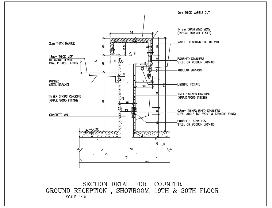 Reception-Countersection Details