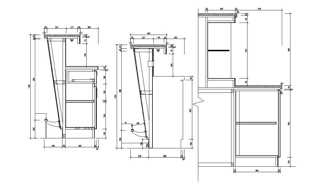 Reception Table Furniture Design AutoCAD File 
