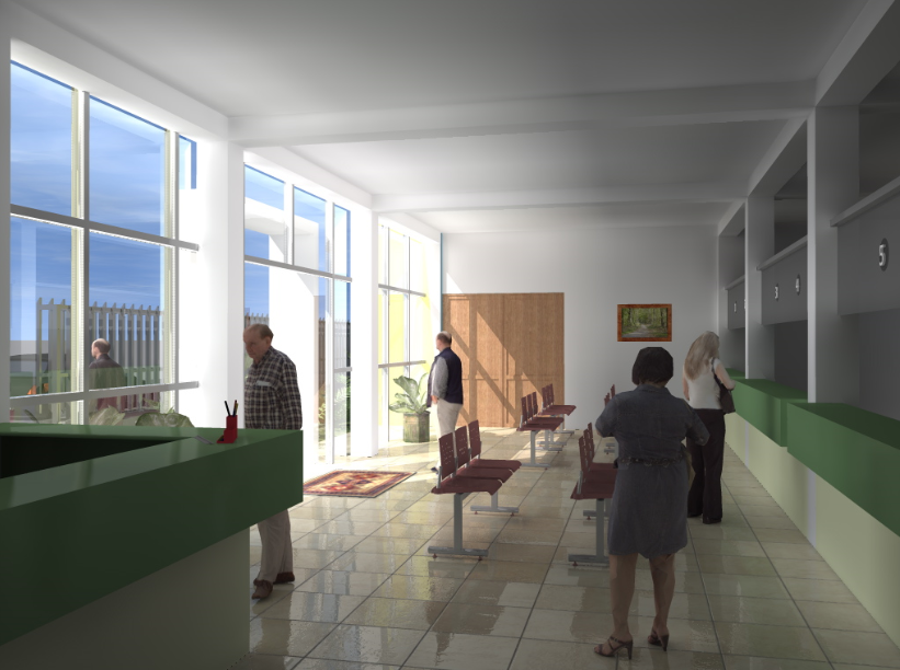 3D Reception details Area in Hotel with Furniture Layout in DWG File