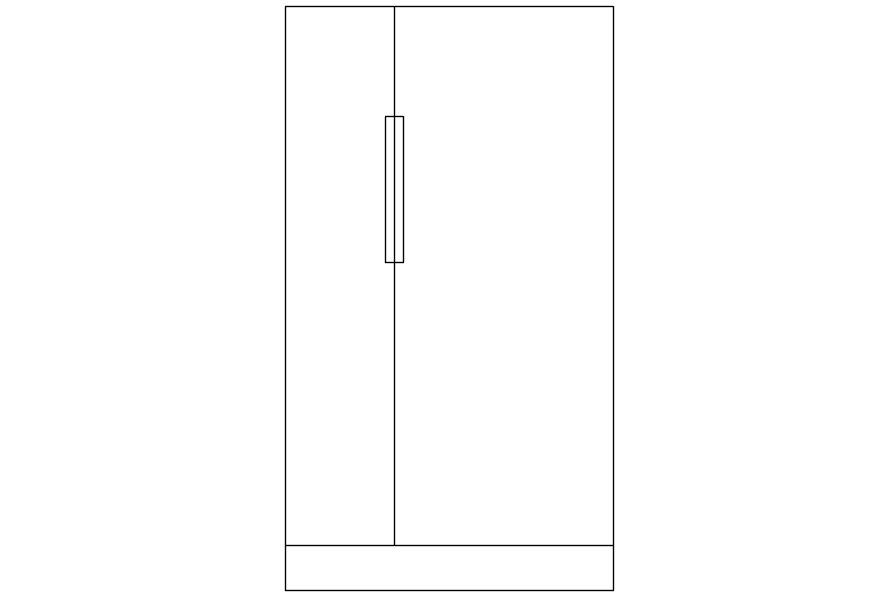 Refrigerator elevation 2d cad blocks in AutoCAD, Dwg  File.