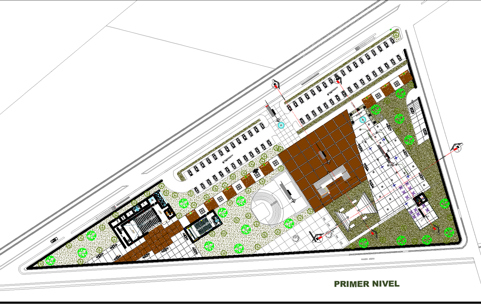 Regional library plan detail dwg file,