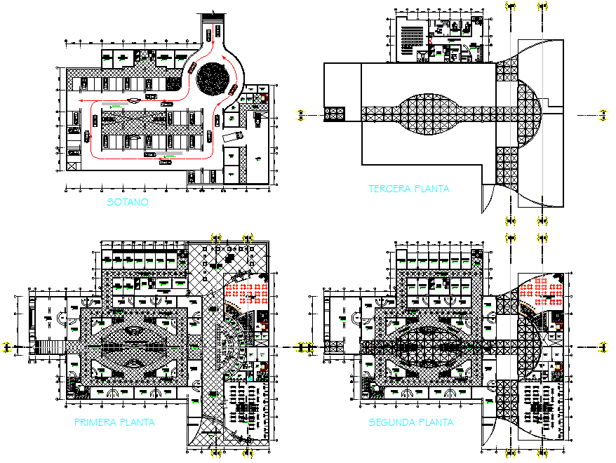Regional shopping mall plan dwg file