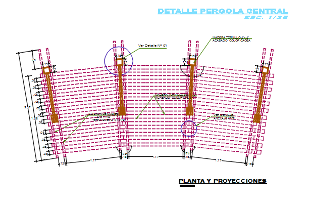 Reinforcement in gate elevation detail dwg file