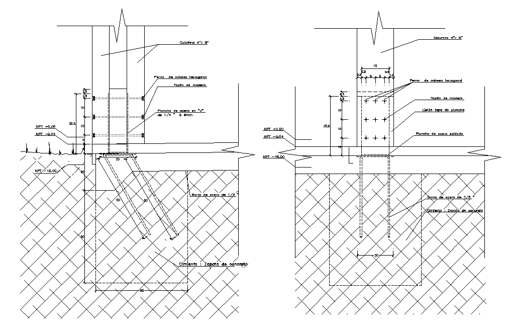 Reinforcement section plan autocad file