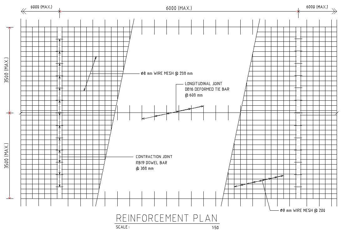 Reinforcement Plan CAD Drawing Free Download