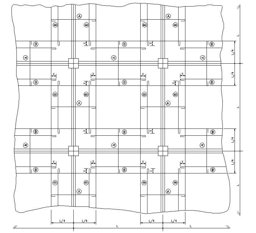 Reinforcement Slab Bar CAD drawing Free Download